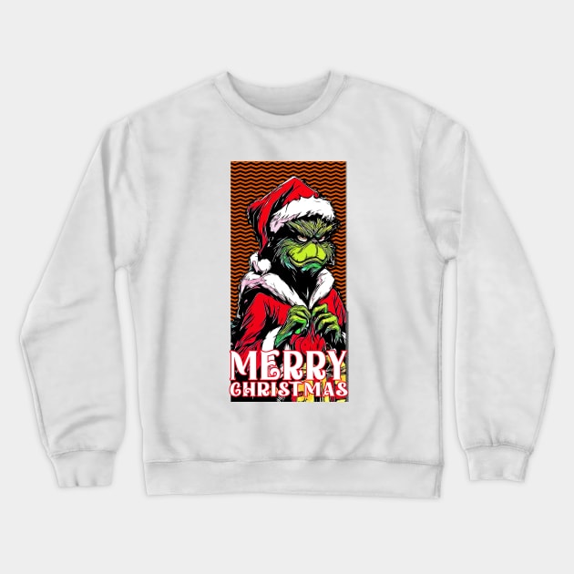 The Grinch Merry Xmas Crewneck Sweatshirt by RifkyAP28